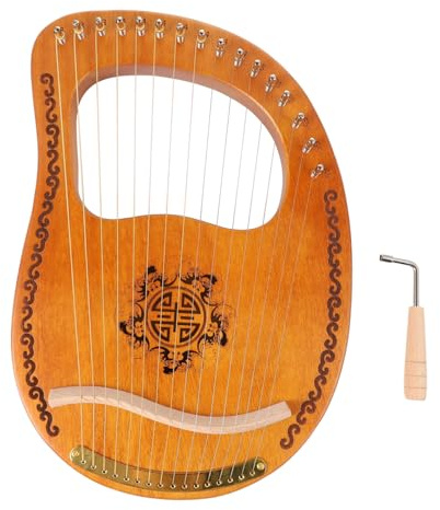 Abaodam Strings Lyre Harp Aus Solidem Holz Tragbares Musikinstrument Im Antiken Stil Mit Resonierendem Design Und Komfortabler Handhabung Für Musikliebhaber Und Anfänger