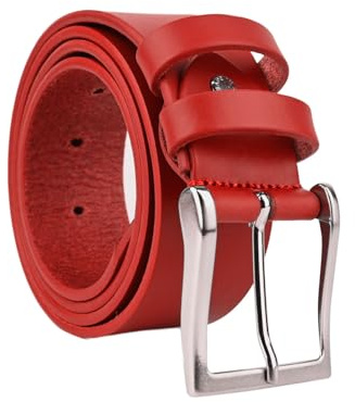 Conte Massimo Cintura Uomo In Pelle, Senza Cuciture, Accorciabile, Alta 4 cm