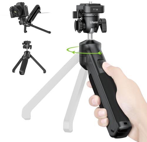 ULANZI TT38 Vlog Tripod, Mini Treppiede per Fotocamera, Capacità di Tarico 3 kg, Treppiede Vlogging da tavolo con Montaggio Rapido UKa e F38 Compatibile con Sony a7c, Nikon z30 e FUJIFILM X-S10/X-S20