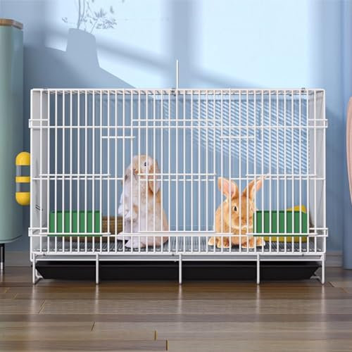 HJYryhyfddply Hasenkäfig, Kaninchenkäfig für Den Innenbereich, Mehrtür-Design, Leicht Zu Demontieren Und Zusammenzubauen, Kleintierhaus für Kaninchen, Frettchen, Chinchilla(Medium)