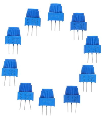 PLAFOPE 10 Stück Trimmerpotentiometer Mit Drehknopf 1k-100k ω Widerstandssortiment Präzise Einstellbare Widerstände Für Leiterplatten Und Elektronische Geräte