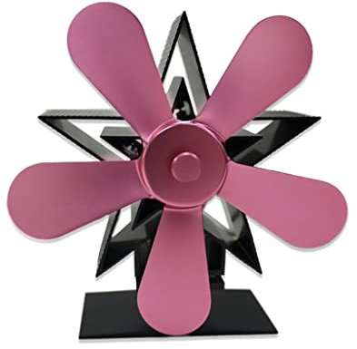 KieTeiiK Log Burner Fan, Stove Fans for Wood Burning Stove, 5-blade Fireplace Fan Aluminum Alloy Stove Fireplace Fan Replacement Saving Fireplace Accessories Low Consumption