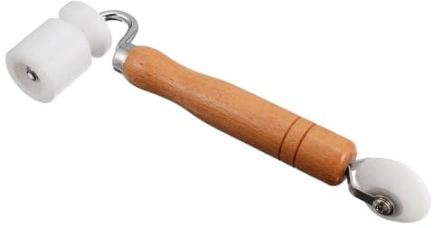 HOMSFOU Andruckrolle Aus Pom Für Tapezieren Quiltrolle Mit Holzgriff Konstruktionsrollenwerkzeug Stabiles Zweiwege-lagerdesign Ergonomischer Griff Für Bequemes Handhaben