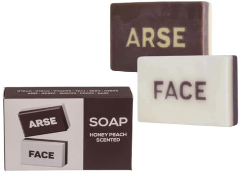 LND Soap Bar Arse Face Double Sided Soap Mens Secret Santa Gifts Joke Gift For Husband, Joke Present For Wife Hilariously Funny Secret Santa Funny Presents For Work Colleagues And Your Boss