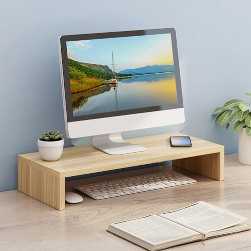 Onxyrbyte Supporto Monitor,Rialzo Monitor da Scrivania,Supporto per Monitor in Legno,Riser per Schermo per Pc Portatile,Supporto Monitor Pc da Scrivania Ergonomico,per Casa O Ufficio