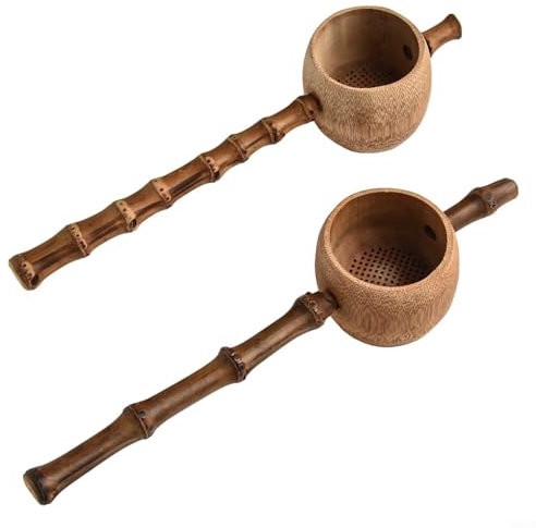 Aprilsunnyzone Wooden Tea Infuser Set - Fine Mesh Strainer For Loose Leaf And Herbal Tea - Portable Brewing Tool For Home And Travel - Dishwasher Safe - 2 Pack
