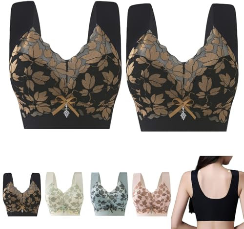Zendiosa Bra, Senobra - Brasier versatile e confortevole con sollevamento e flessibilità, senza aste, in pizzo, taglia grande, senza filo, push up, B1., XXXXL