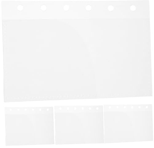 Angoily Mehrzweck Budgetmappe A7 6-loch Transparente Abnehmbare Doppellagige Budgeteinlage Aus Pp Für Binder Organizer Unterwegs Büro