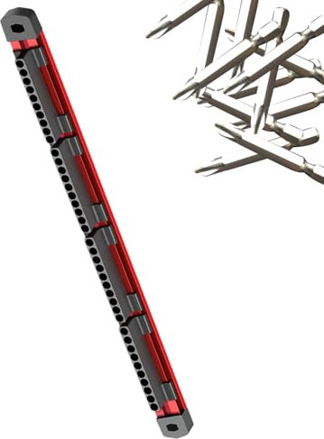 Soporte para brocas, organizador de 40 ranuras montado en la pared, estación de gestión que ahorra espacio para accesorios de herramientas eléctricas en garaje, sótano, hogar, casa de herramientas