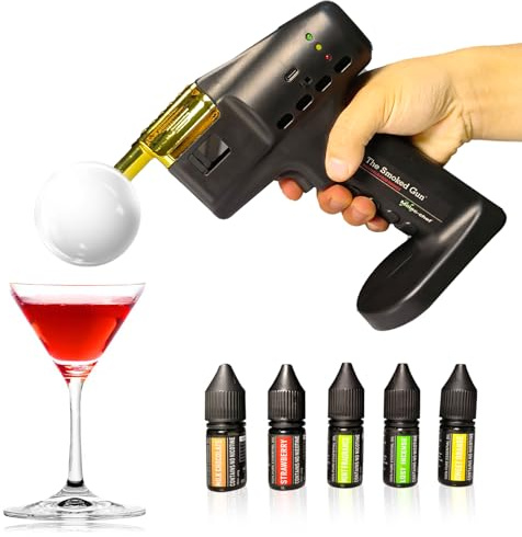 lhmwtwr Cocktail Smoker Kit, Hand Smoked Bubble gun,Smoke Generator Tool, Smoking Gun, No Open Flame Required, Multi-Use home Bar, Cocktail Bubble, Smoke Bubble,