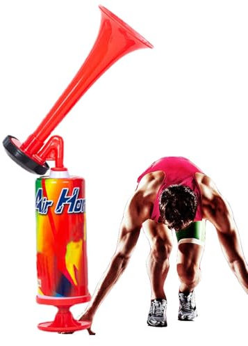 Football Stadium Horn – Gioco di calcio per, corno di calcio, potente corno di calcio portatile con pompa ad aria, rumoroso per fan, corno sportivo in stile Vuvuzela, Air Oopera