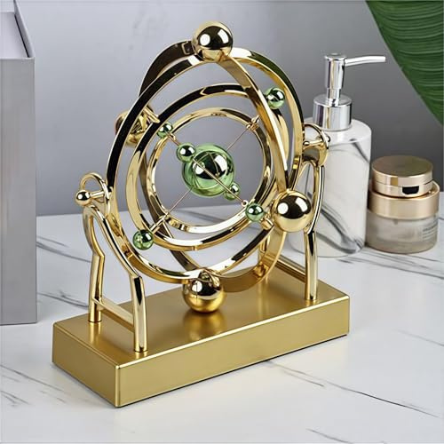Pendule à mouvement perpétuel en orbite céleste – Décoration créative pour la maison, machine à mouvement perpétuel pour décoration de bureau, gadgets de bureau, cadeaux pour enseignants de physique
