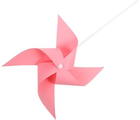 Toyvian 30pcs DIY Pinwheel Painting Kit Pink Blank Windmill Craft Set for Outdoor Activities Creative Art Project Educational for Garden Parties and Summer Fun