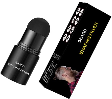 Healvian Bartfüllstift Schwarz Langlebiger Bart Concealer und Füller Hautfreundlich mit Mini pinsel für Präzises Bartstyling und Verdichtung für Bartformung und Abdeckung