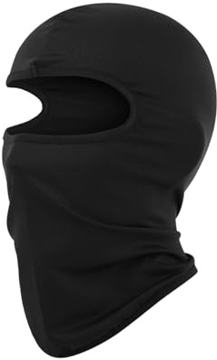 Qipeika Kopftuch aus Polyester, bequem und einfach, für Reiten, Windsport, RT-CC-02, schwarz