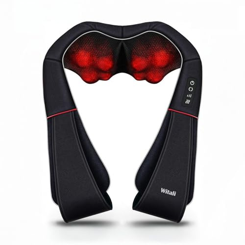 Shiatsu Massagegeräte mit HeatFlow-Wärmefunktion für Nacken, Schulter und Rücken, Zuhause und auf Reisen inkl. Auto-Adapter