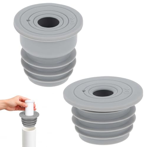 2PCS Washing Machine Drain Hose Seal, Silicone Drain Pipe Seal | Drain Sewer Deodorant Cover, Washer Drains Smell Blocker for Laundry Room Bathroom Bathtub Universal Pipe Covers for Drain St