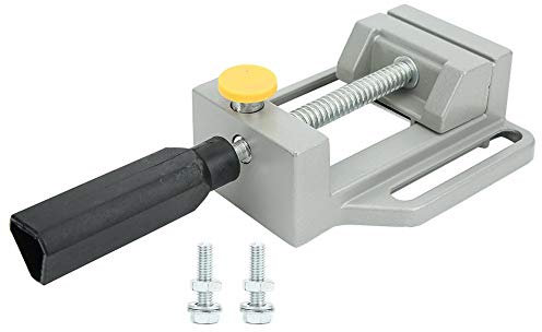 GOTOTOP Drill Press Vice, Adjustable Aluminium Alloy Pillar Drill Press Vice Jaw Wood Clamp Bench Vise for Workshop Woodworking Quick Release 67mm (2.6)