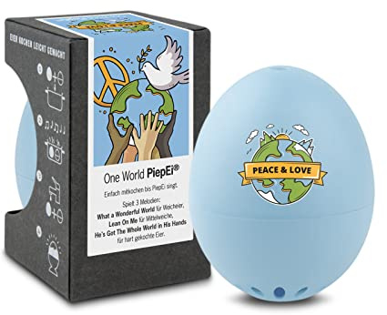 One World BeepEgg – Egg Timer for Boiling Eggs – Musical Egg Cooker for Soft, Medium, Hard Boiled Eggs – Food Safe – Singing Floating Egg Timer – Egg Cooker for 3 Levels of Doneness - Brainstream