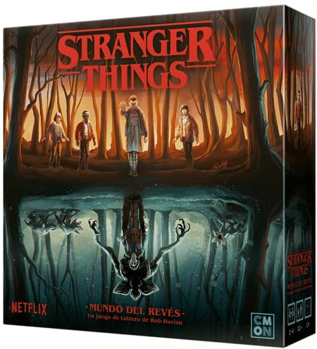CMON | Stranger Things: Mundo del Revés | Juego de Mesa de Estrategia Cooperativo Basado en la Exitosa Serie de Netflix| A Partir de 12 Años | De 2 a 4 Jugadores | 60 Minutos por Partida | Español