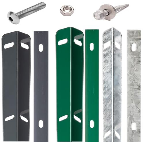 Maxhome24 | Zaunanschlussleiste | Universal | Doppelstabmattenzaun | Zaun | Verbinder | 163 cm-Anthrazit