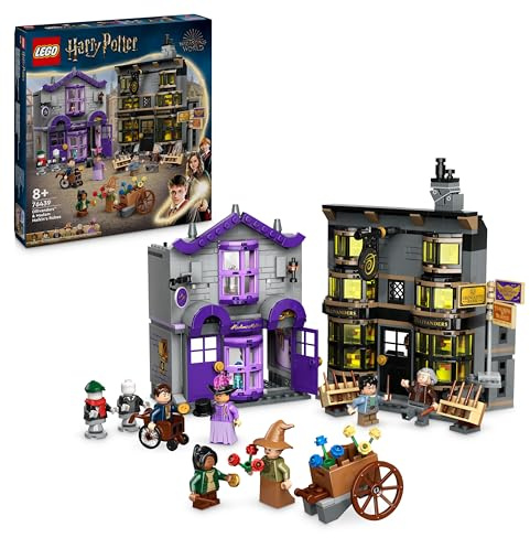LEGO Harry Potter Ollivanders & Madam Malkin's Robes Set, Collectible Diagon Alley Wand and Clothes Shop Toys for 8 Plus Year Old Kids, Girls & Boys, with 6 Minifigures, Wizarding World Gifts 76439