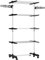 HOMCOM Wäscheständer mit Rollen Wäschetrockner Turm, Standtrockner mit Klappbarem Flügel, Wäscheturm für Indoor, Outdoor, Stahl 142 x 55 x 172 cm, Schwarz
