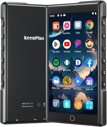 144GB MP3 Player with Bluetooth and WiFi, 4.3 FHD Zinc Alloy Panel Touch Screen, MP4 Players,Music Player with Spotify,Pandora,Amazon Music Black