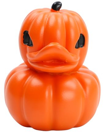 OYL Punk Pumpkin Resin Duck Statue Small Horror Movie Character Collectible Figurines Cartoon Duck Decorative Ornaments for Desktop Home Office Gifts