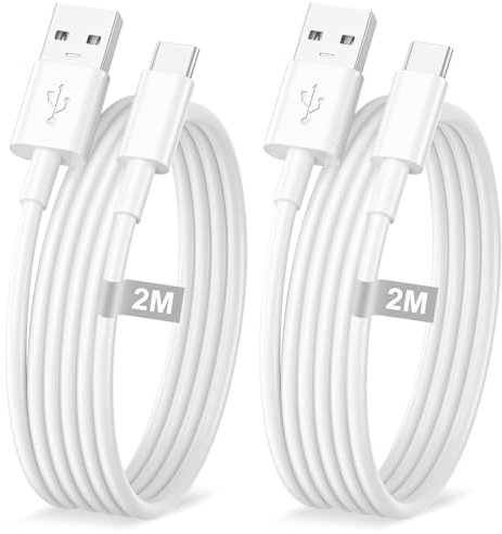 Cavo USB C Ricarica Rapida Cavo Carplay iPhone 17 16 15, Cavo USB Type-C 2 Metri 2Pezzi per Apple Carplay e Android Auto Filo USBC Cavi USB C Cable per iPhone 16e/17 16 15 Pro Max/16 15 Plus, iPad Pro