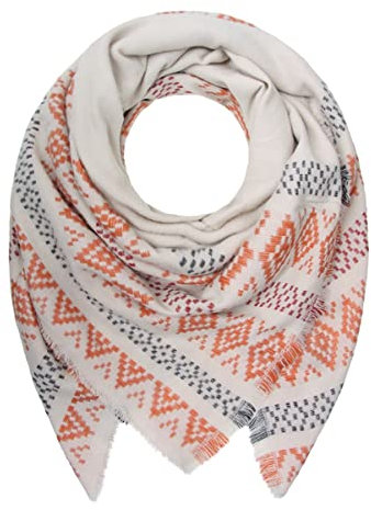 Majea XXL Damen Winterschal, creme Schals Strickschal Jacquard Winterschal Scarf, weiches Material, gute Qualität Damen Artikel-Nr.440498
