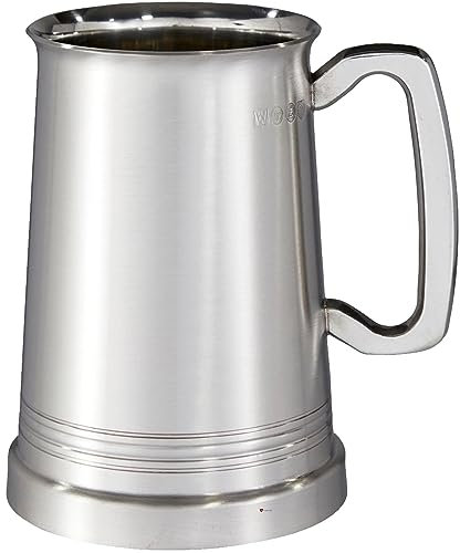 Zinn Krug Extra Schwer 1 Pint Hereford Satin mit Touchmark Rein Schwer Messgerät Bier Krug Möglich für Gravur Personalisierte Geschenke für Männer und Frauen
