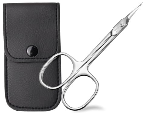 Nagelhautschere Hautschere aus Solingen Made in Germany mit scharfer gebogener Schnittfläche Maniküre Schere mit Extra Feiner Spitze zum kürzen der Nagelhaut