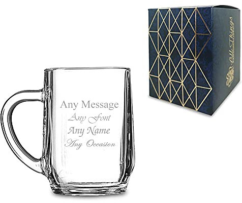 Personalised Engraved Haworth Half Pint Tankard, Arrives Gift Boxed, Perfect for Beer Lovers and Any Occasion