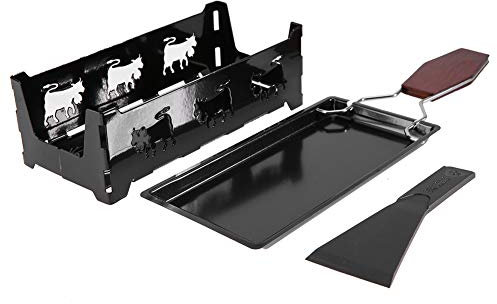 Bandeja para Hornear Utensilios para Hornear Recubrimiento Antiadherente Diseño calentado con Velas Parrillas Raclette con Marco y espátula para Queso Fundido