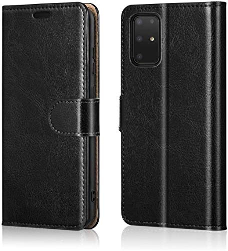 AMAZE!UK For Samsung Galaxy S20FE Case, Leather Flip Phone Case Cover with Magnetic Closure Compatible with Galaxy S20FE / S20FE Black