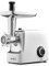 Siméo - Hachoir à Viande Compact RHM310 - 3 Grilles Inox (3, 4.5, 7 mm x ∅50 mm), Kits à Saucisses et Kebbés - Moteur 2 Vitesses, 2.5kg/mn - 13x24x31,5 cm, Blanc