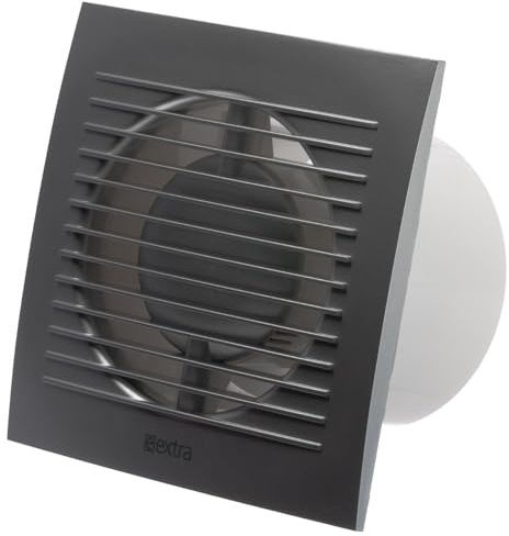 Steinberg14 Silver 100mm Bathroom Fan - Bathroom Extractor Fan - Wall Ventilation Fan - 4 inch Exhaust Fan for Ventilation in Bathroom, Kitchen and Toilet - Ventilator Against Moisture
