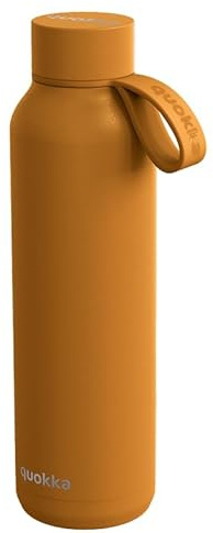 Quokka SOLID CON SUPPORTO AMBER | TERMO BOTTIGLIA IN ACCIAIO INOX CON SUPPORTO 630 ML