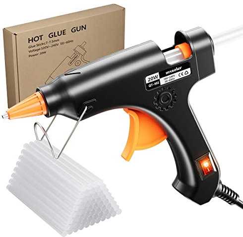 Heißklebepistole Klebepistole Mini-Heissklebepistole 30 Heißklebesticks 7mm*130mm Transparente Klebesticks für kleine DIY Kunst, Handwerk und schnelle Reparaturen in Haus 20w