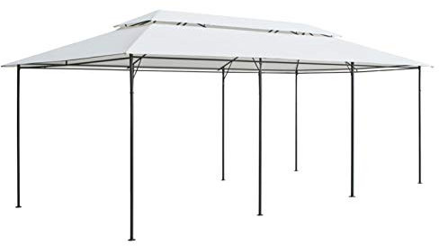 ZEYUAN Cenador, Carpas para Exteriores, Pergolas De Jardin, Toldo Exterior, Pergola Jardin Exterior, Pergolas para Terraza, 600x298x270 cm Blanco 180g/m²
