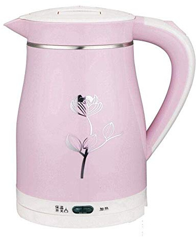 Bouilloire électrique en acier inoxydable bouilloire électrique isolation anti-brûlure bouilloire électrique bouilloire domestique @ rose Present