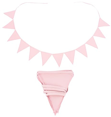 Wimpelkette Kinderzimmer 4m - Girlande Outdoor - Wimpelkette Outdoor Wetterfest Ideal für jeden Anlass - Wimpel Bietet eine Einzigartige Dekoration Rosa