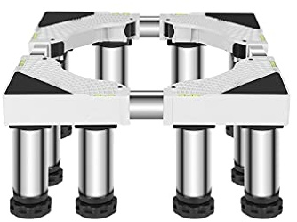 YHJZSM Base de Soporte para Lavadora Longitud/Ancho de la Base Ajustable 42-66 cm Base elevada Multifuncional para Lavadora Antivibración Silencio Secadora y Soporte para refrigerador Pre
