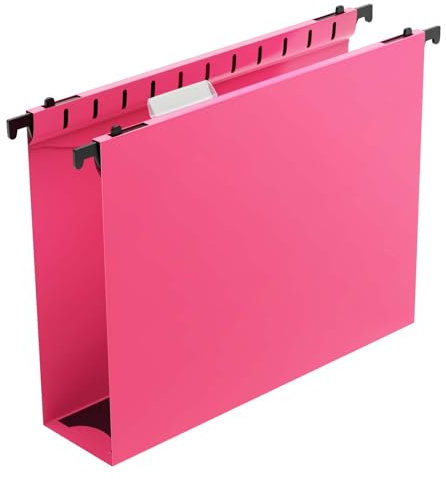 Shutex extra kapacitet hängande arkivmappar, 12-pack förstärkta hängmappar, slitstark 5 cm expansion, plastarkivskåp mappar, brevstorlek, designad för bulkfiler, medicinska diagram, rosa