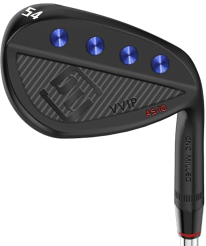 Yamato Juego de cuñas de golf de cara completa o cuñas de golf individuales 50/52/54/56/58/60 forjadas, cuña de arena para palos de golf fresados (acero inoxidable, 54 grados, regular, derecha)