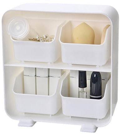 Büro-Organisation und Aufbewahrung, wasserdichte Schubladen-Organizer mit 4 Schubladen, sichere Schreibtisch-Aufbewahrung für Bürobedarf, Schmuckaufbewahrung für Stifte, Lineale, Marker, Clips
