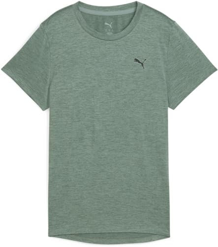 PUMA Unisex W TAD Essential Heather Tee T-Shirts, Green Moon Heather,
