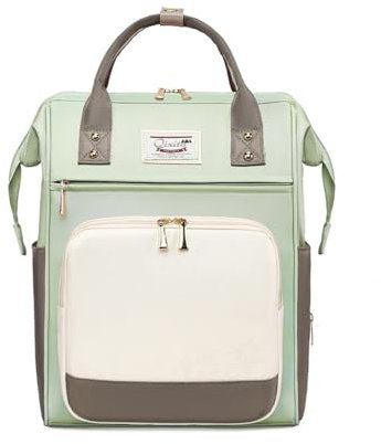 SONARIN Multifunktionale Mode Baby Wickelrucksack Wickeltasche,Große Kapazität Wasserdicht Babytasche Reise Wickeltasche Rucksack mit Abnehmbaren Flasche Taschen & Kinderwagen Haken(Grün)
