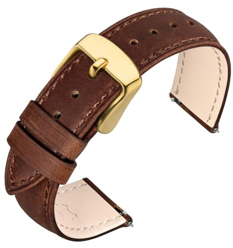 ANNEFIT Retro klockrem, Crazy Horse-läderarmband med snabbfrigöring, bredd 18 mm 19 mm 20 mm 21 mm 22 mm, 21mm, Läder, Ingen ädelsten